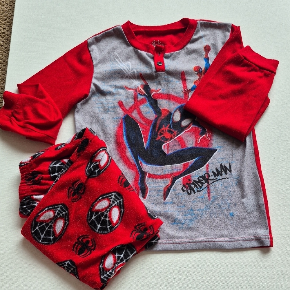 Marvel Spider-Man Kids Pajama Set - Red and Gray